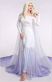 アナと雪の女王2 エルサ コスプレ衣装 白いドレス