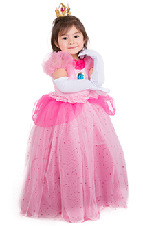 ピーチ 姫様 コスプレ衣装 子供用  ハロウィン  姫ドレス