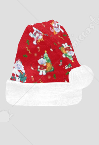大人のフランネルクリスマス帽子雪だるまのスキーパターンユニセックスサンタ帽子クリスマス新年お祝いホリデーパーティー用品