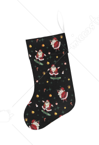 クリスマスツリーと家族のクリスマスキャラクターのホリデーシーズンのパーティーの装飾のためのサンタパターンのクリスマスソックスギフトバッグを歌うクリスマスの靴下
