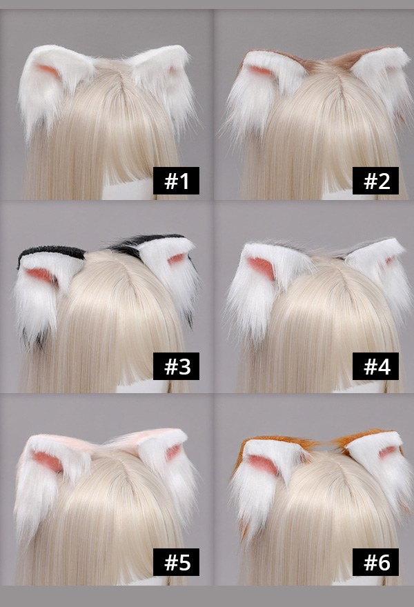 女性猫耳 ロリータ 髪飾り ヘアクリップ コスプレアクセサリー