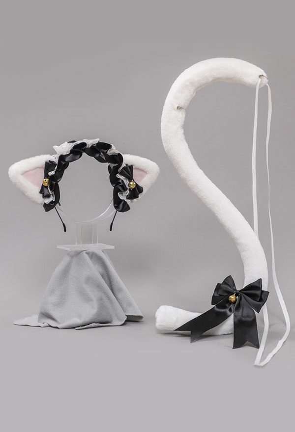 コスプレ アクセサリー ロリータ 髪飾り 猫の耳と尻尾