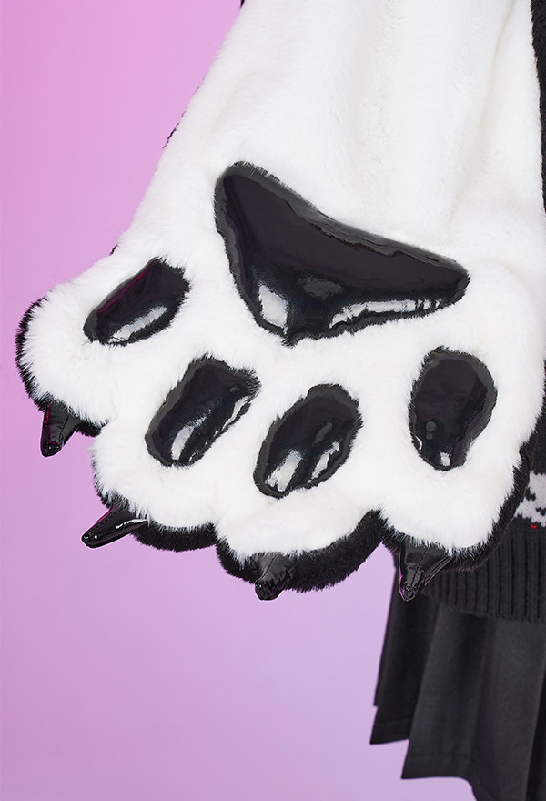ゴシック 毛織物 猫の爪デザイン 人造毛皮 スカーフ 冬適用