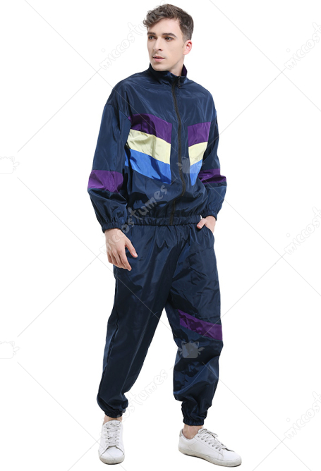 シェルスーツ80年代ヴィンテージスポーツウェアレトロファッショントラックスーツ男性と女性のための衣装