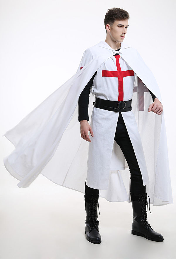男性テンプラータバード 中世十字軍 コスプレ衣装