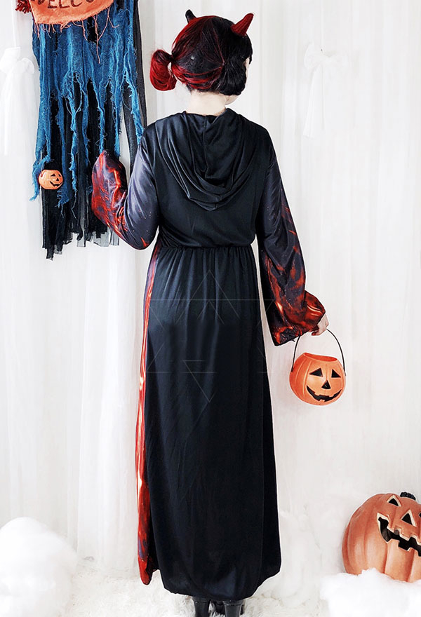 ハロウィン　地獄悪魔　コスプレ衣装　暗闇ゴシック魔女ドレス