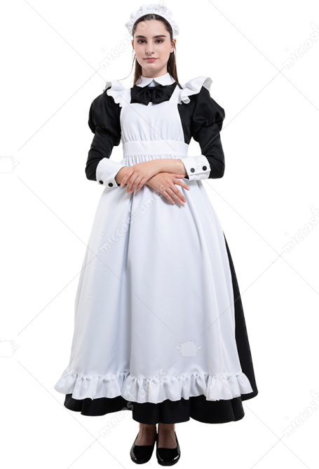 メイド コスプレ 衣装 長いドレス