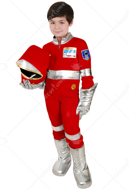子供 レッド 宇宙飛行士 コスプレ コスチューム