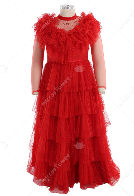 ゴシック ドレス 赤 プラスサイズ