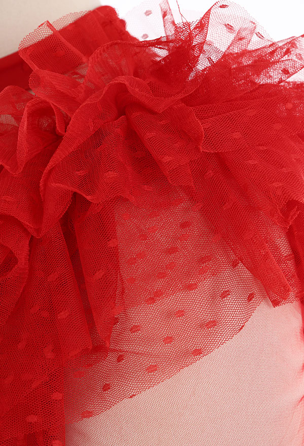 ゴシック ドレス 赤 プラスサイズ