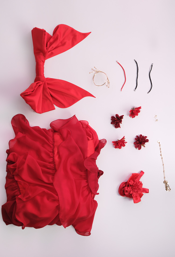 ファイナルファンタジー VII リメイク エアリス コスプレ 衣装 赤ドレス