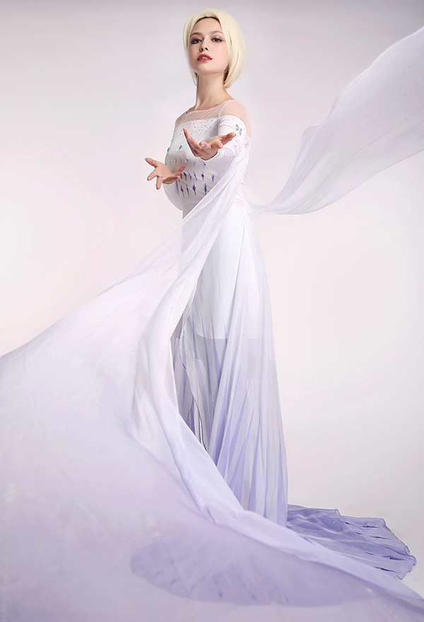 エルサの白いドレス アナと雪の女王2コスプレ ドレス通販