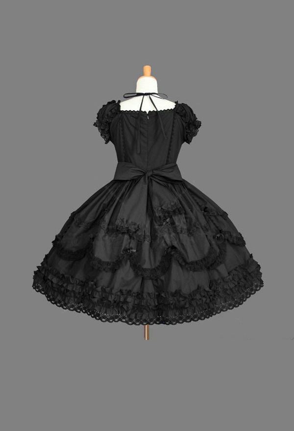 ゴシック ロリータ ドレス - ブラック レース プリンセス ロリータ コート ドレス | ロリータドレス 販売