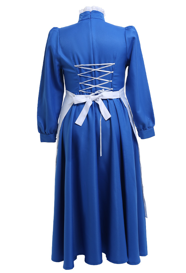 ハウルの動く城 ソフィー コスプレ 衣装 青色 ドレス プラスサイズ