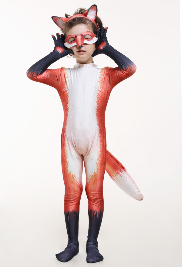 狐 コスプレ 衣装 ハロウィン子供用ボディスーツ