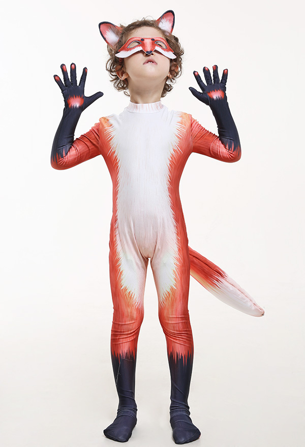 狐 コスプレ 衣装 ハロウィン子供用ボディスーツ