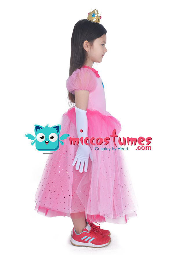 ピーチ 姫様 コスプレ衣装 子供用  ハロウィン  姫ドレス