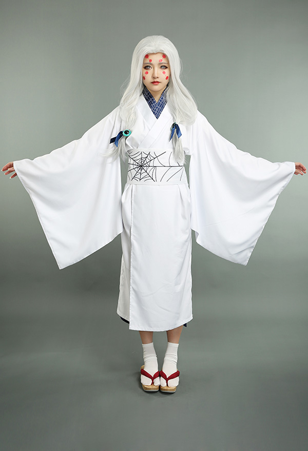 鬼滅の刃 累の姉 コスプレ 衣装  白色和服