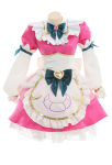 League of Legends Cafe Cuties Soraka Cosplay Costume Pink Maid Costume