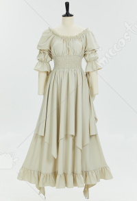 中世 ゴシック ヴィクトリア 白い ワンピース コスプレ 衣装