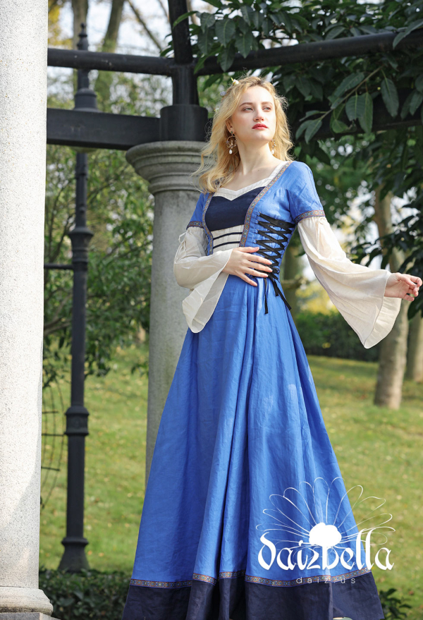 中世ヨーロッパ服リネンドレス 姫様コスプレ ドレス通販