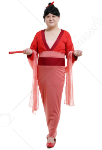 木蘭　コスプレコスチューム　中国風ハロウィーン男子用赤色ドレス