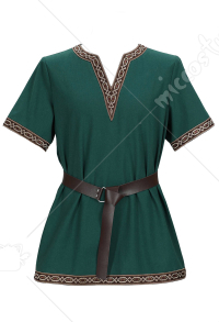 中世 騎士 コスプレ シャツ 緑色