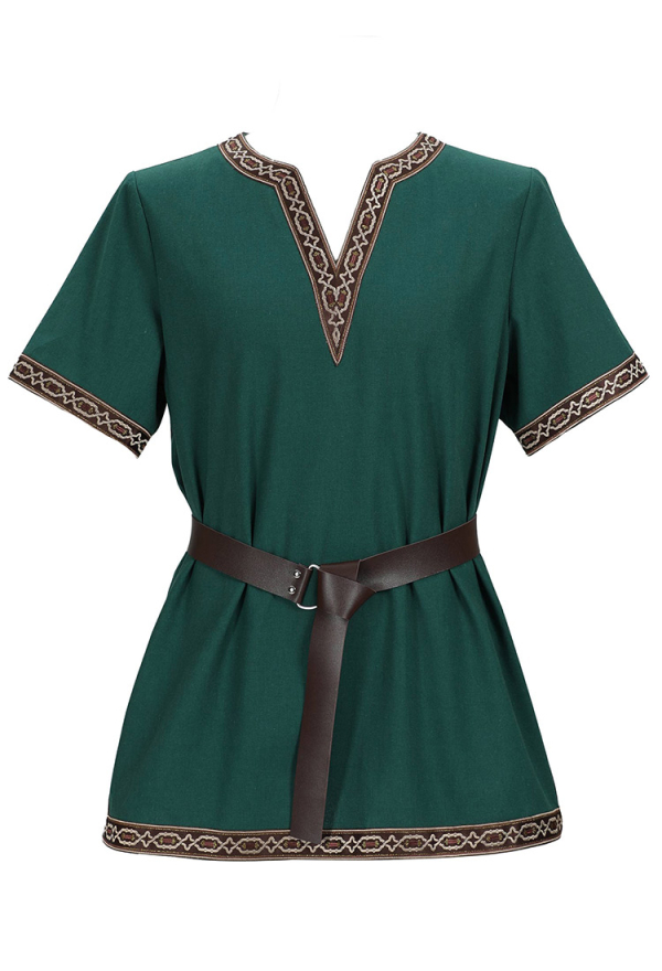 中世 騎士 コスプレ シャツ 緑色