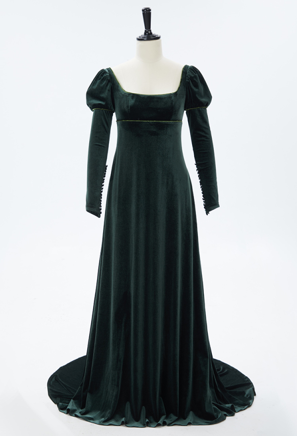 中世 ベルベット リージェンシースタイル ワンピース コスプレ 衣装