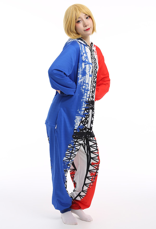 ハロウィン コスプレ 衣装 フランスの国旗柄 パジャマ