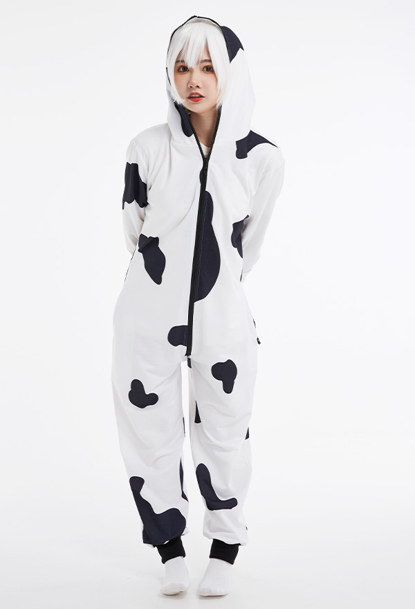 ハロウィーン コスプレ 牛柄 着ぐる みパジャマ