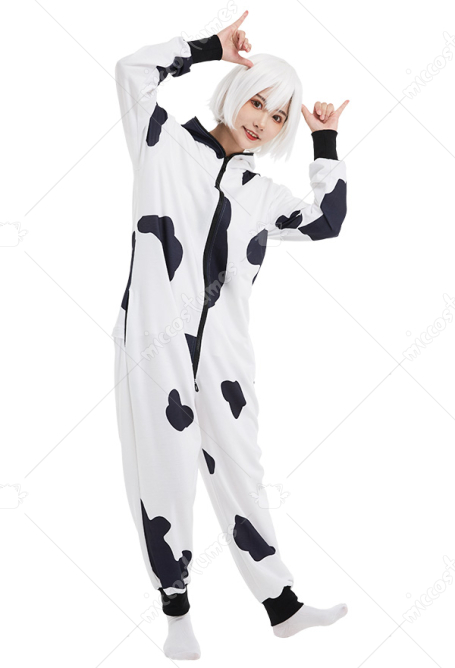 ハロウィーン コスプレ 牛柄 着ぐる みパジャマ