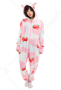 ハロウィン コスプレ 衣装 シルク苺柄 パジャマ