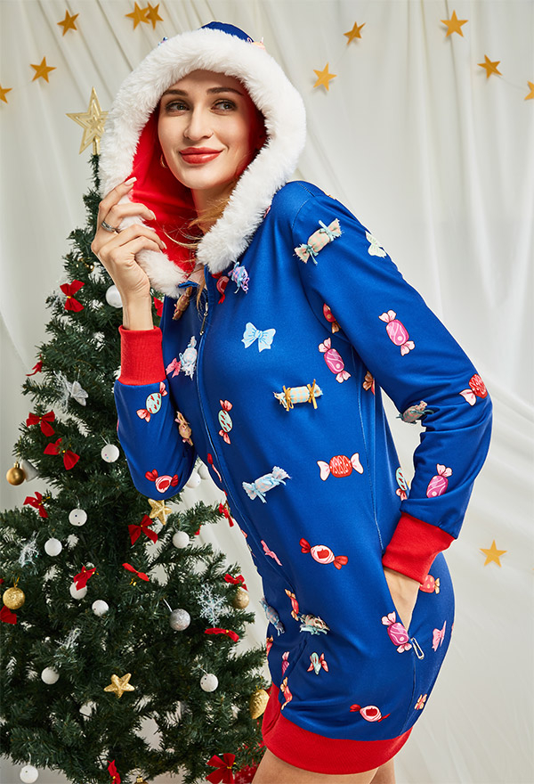 クリスマス コスプレ 衣装 キャンディー柄 パジャマ