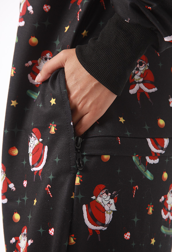 クリスマス コスプレ サンタクロース柄 着ぐるみパジャマ