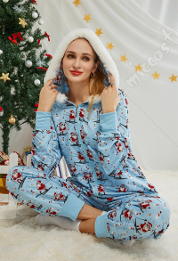 クリスマス コスプレ サンタクロース柄 着ぐるみ パジャマ