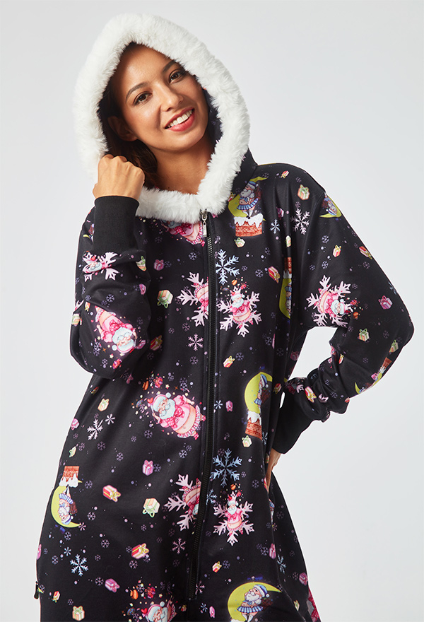 クリスマ コスプレ 雪柄 着ぐるみパジャマ