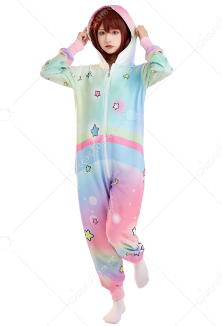 虹柄 パジャマ