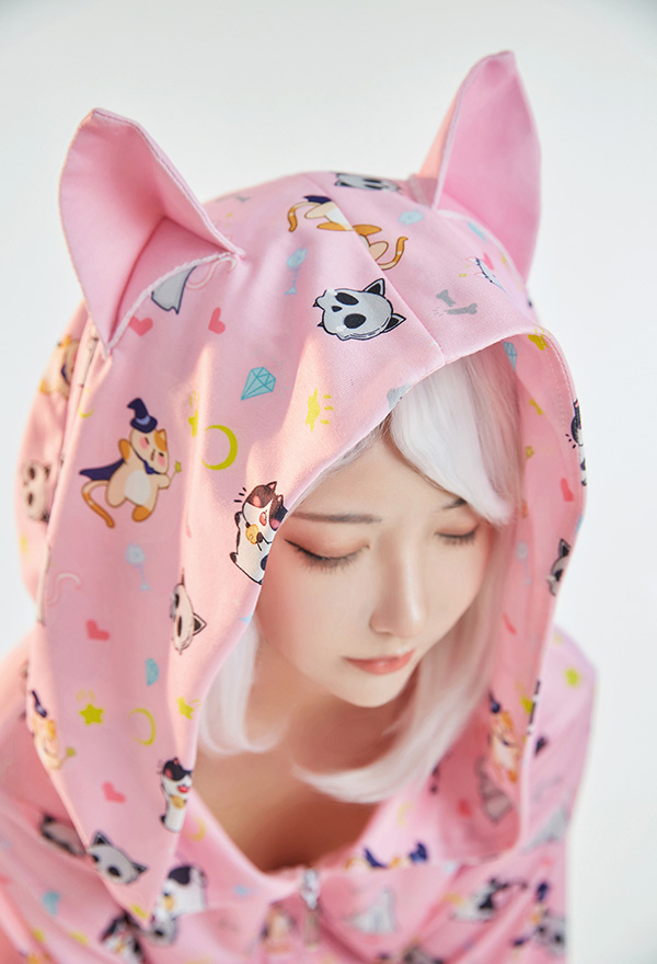 ピンク 猫柄 パジャマ