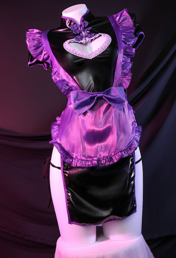 黒紫 チャイナドレス