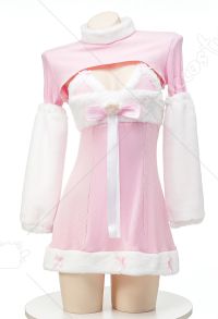 可愛い 猫 ホームウェア コスプレ ドレス ピンク