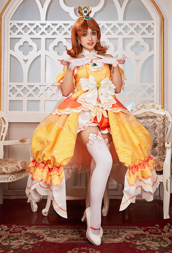 デイジー 姫ドレス - マリオ デイジー コスプレ | コスプレ衣装 通販