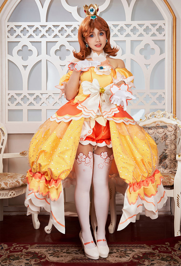 デイジー 姫ドレス - マリオ デイジー コスプレ | コスプレ衣装 通販