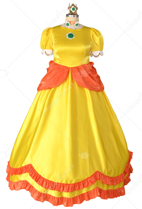 スーパーマリオブラウス プリンセス デイジー コスプレ 衣装 プラスサイズ　