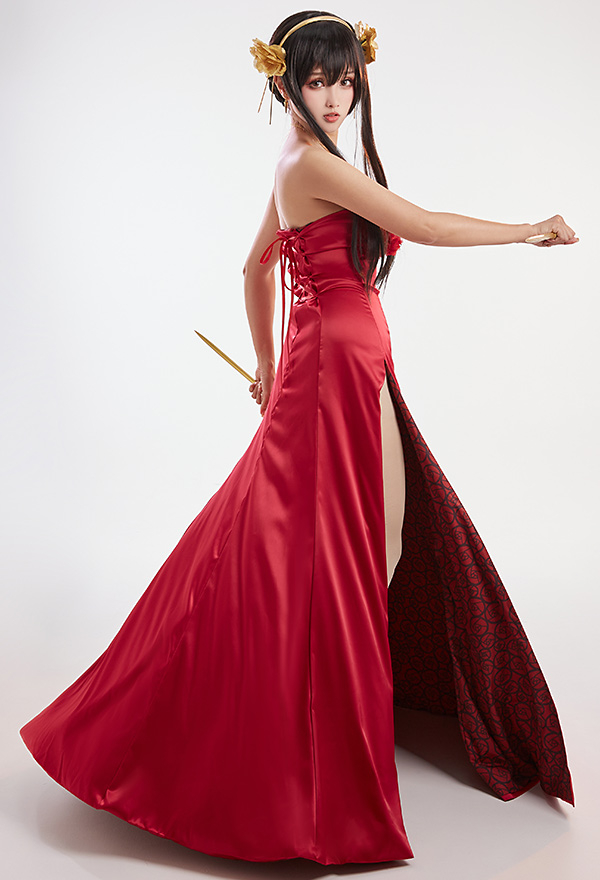 SPY×FAMILY ヨル コスプレ 衣装 赤ドレス