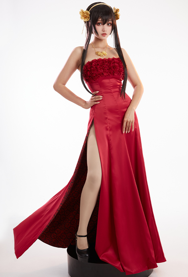 SPY×FAMILY ヨル コスプレ 衣装 赤ドレス