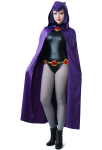 Super Heroine Halloween Bodysuit Cosplay Costume Cloak Inspired by Raven Make to Order