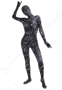 女性 ハロウィン スパイダー コスプレ 衣装 ウェブパターン プリント ボディスーツ