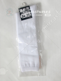 Japanese School Girl Knee High Socks White