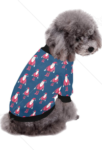 ペットのスウェットシャツクリスマス水彩サンタクロースパターンプリント猫犬子犬服アパレルコスチューム衣装